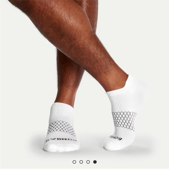 🆕 BOMBAS Men’s Large Solid White Ankle Sock - Picture 5 of 5
